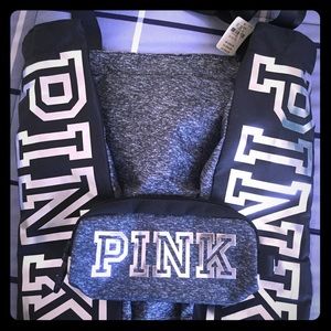 VS PINK tote bag and cosmetic bag
